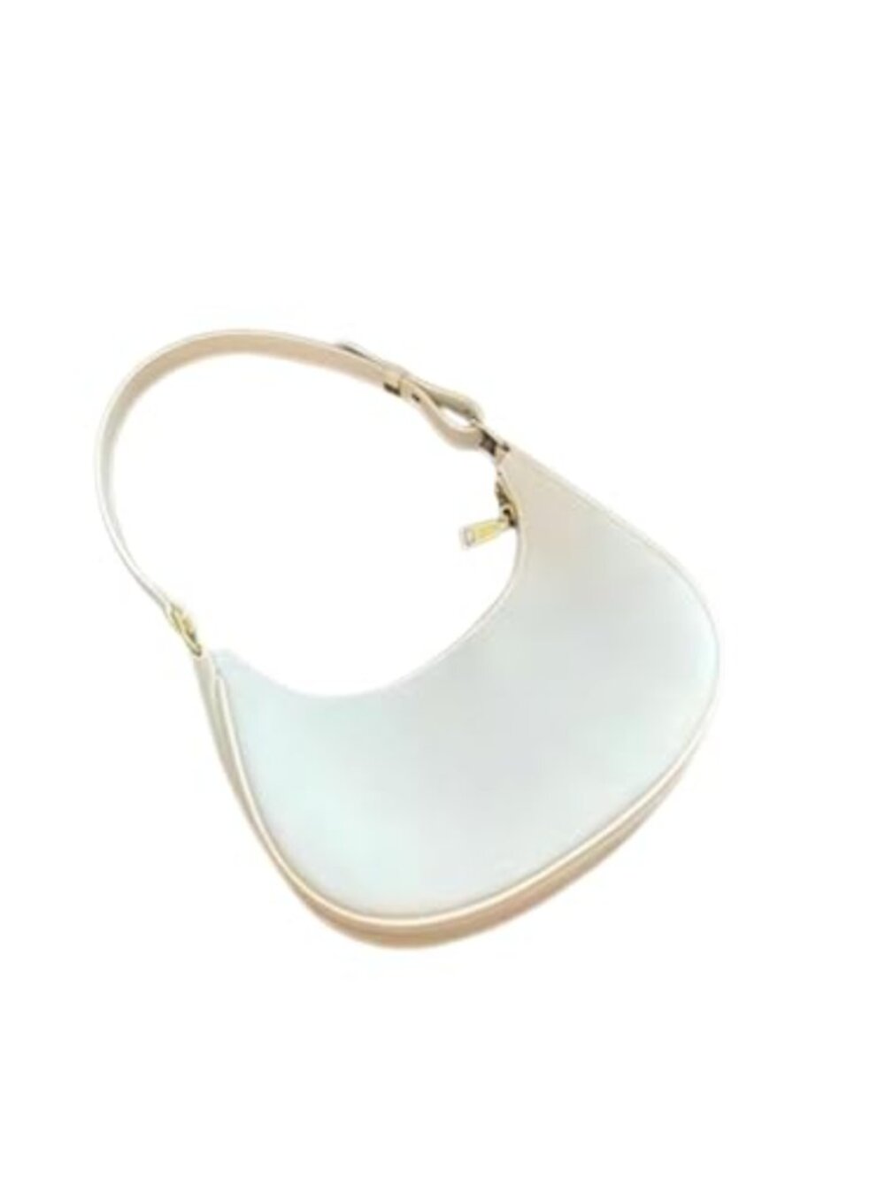 Crescent Hobo Shoulder Bag PU Leather Crossbody Mini Clutch Zipper